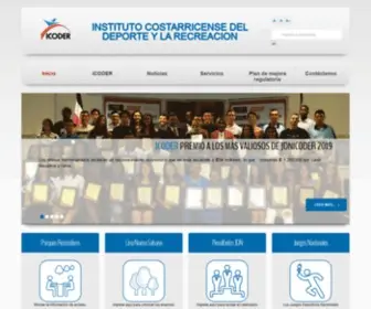 Icoder.go.cr(Instituto Costarricense del Deporte y la Recreación) Screenshot