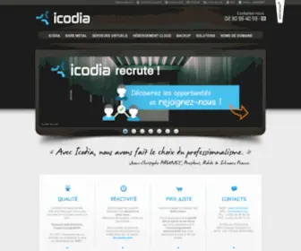 Icodia.com(Hébergement sécurisé haute disponibilité) Screenshot
