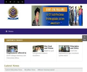 Icofmalawi.net(ICOF Education News) Screenshot