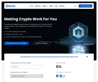 Icoinic.capital(Investing with algorithms) Screenshot