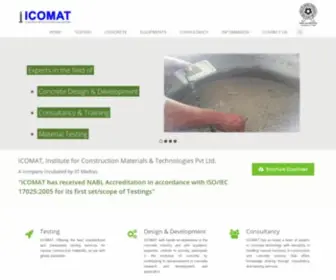 Icomat.in(Construction Material Testing Company with a global standards which) Screenshot