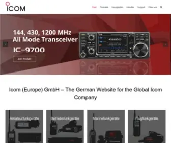 Icomeurope.com(Icom (europe)) Screenshot