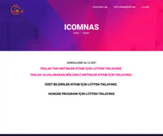 Icomnas.org(Uluslararası Multidisipliner Doğa Bilimleri Kongresi) Screenshot