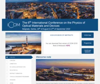 Icomonline.org(ICOMInternational conference on the Physics of Optical Materials and Devices) Screenshot