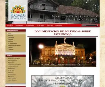 Icomoscr.org(ICOMOS Costa Rica) Screenshot