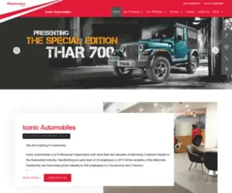 Iconicmahindra.com(Iconic Automobiles) Screenshot