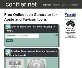 Iconifier.net(Free Online Favicon and Apple Icons Generator) Screenshot