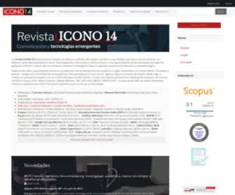 Icono14.net(Revista ICONO 14. Revista científica de Comunicación y Tecnologías emergentes) Screenshot