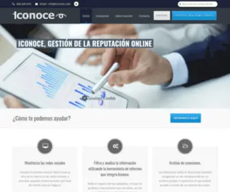 Iconoce.com(Iconoce, buscador de noticias, agregador de noticias. Iconoce sentio, herramienta de gestion de la reputación online) Screenshot