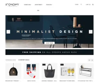 Iconomy.co.za(Iconomy is an online store that showcases true South African design) Screenshot