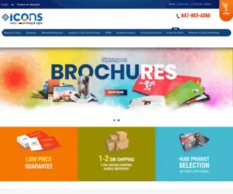 Iconsprinting.com(Printing Services Chicago) Screenshot