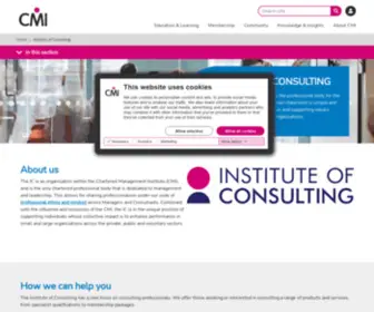 Iconsulting.org.uk(The Institute of Consulting is an organisation within CMI) Screenshot