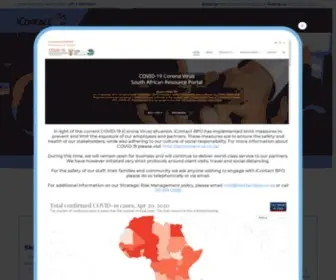 Icontactbpo.co.za(Business Process Outsourcing) Screenshot
