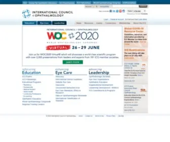 Icoph.org(The International Council of Ophthalmology (ICO)) Screenshot