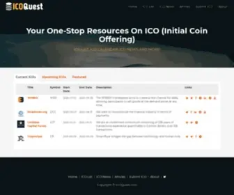 Icoquest.com(ICO (Initial Coin Offering)) Screenshot