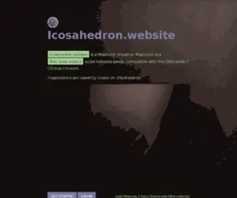 Icosahedron.website(Icosahedron website) Screenshot