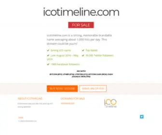 Icotimeline.com(For Sale) Screenshot