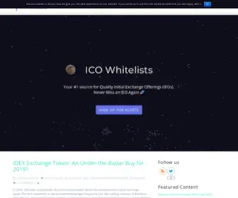 Icowhitelists.com(Your #1 source for Quality Initial Exchange Offerings (IEO)) Screenshot