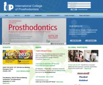 ICP-Org.com(International College of Prosthodontists) Screenshot