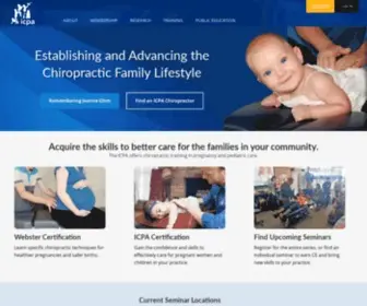 Icpa4Kids.com(Establishing and Advancing the Chiropractic Family Lifestyle) Screenshot