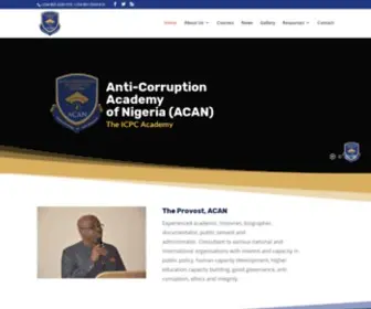 Icpcacademy.gov.ng(Anti-Corruption Academy of Nigeria (ACAN)) Screenshot