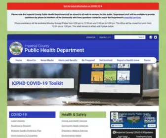 ICPHD.org(The mission of the Imperial County Public Health Department) Screenshot