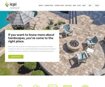 Icpi.org(Hardscape Industry Education & Technical Resources) Screenshot