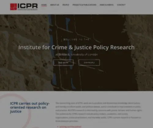 ICPR.org.uk(Institute for Crime & Justice Policy Research) Screenshot