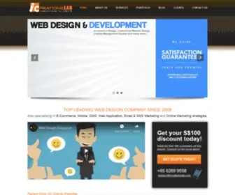 Icreationslab.com(Website Design Singapore Company) Screenshot