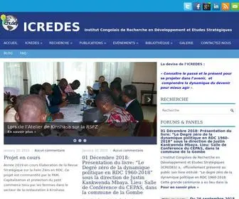 Icredes.org(INSTITUT CONGOLAIS DE RECHERCHE EN DEVELOPPEMENT ET ETUDES STRATEGIQUES (asbl)) Screenshot