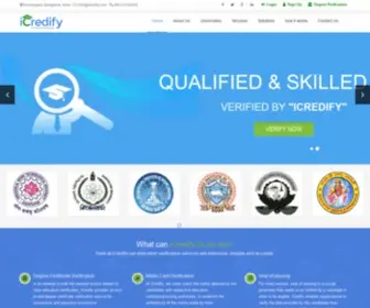 Icredify.com(Online Degree Verification) Screenshot