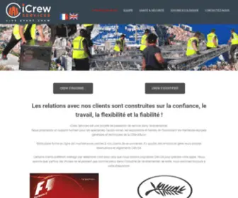 Icrewservices.com(ICrew Events A Propos de Nous) Screenshot