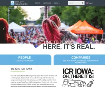 Icriowa.org(ICR IOWA is the regional economic development organization serving the Iowa City) Screenshot