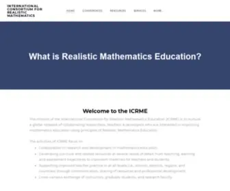 Icrme.net(The mission of the International Consortium for Realistic Mathematics Education) Screenshot