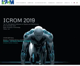 Icrom.ir(ICRoM International conference on Robotics and Mechatronics) Screenshot