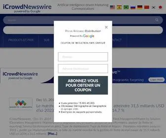 Icrowdfr.com(ICrowdNewswire French) Screenshot