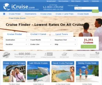 Icruise.com(Cruise Discounts and Discount Cruise Vacations at iCruise.com) Screenshot