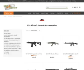 Icsairsoftguns.net(ICS Airsoft Guns & Accessories from Fox Airsoft) Screenshot