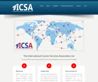 Icsassociation.org(The International Courier Services Association Official Site) Screenshot