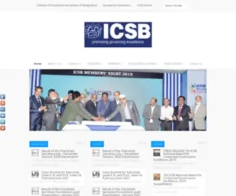 ICSB.edu.bd(Institute of Chartered Secretaries of Bangladesh) Screenshot