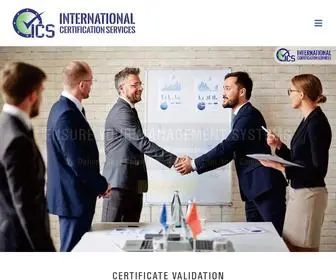 Icscertification.com(International Certification Services) Screenshot