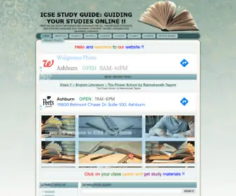 Icsestudyguide.com(ICSE STUDY GUIDE) Screenshot