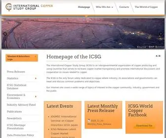 ICSG.org(International Copper Study Group) Screenshot