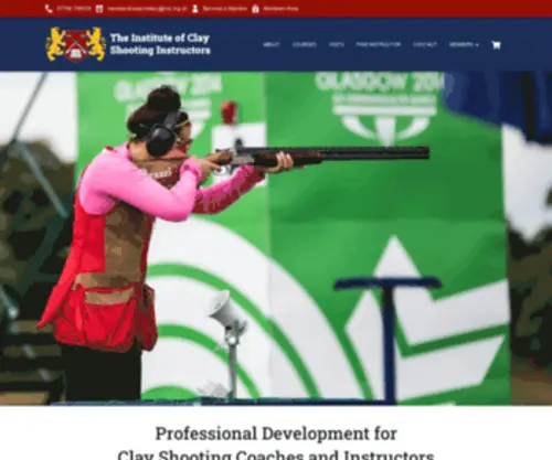 Icsi.org.uk(The Institute of Clay Shooting Instructors) Screenshot