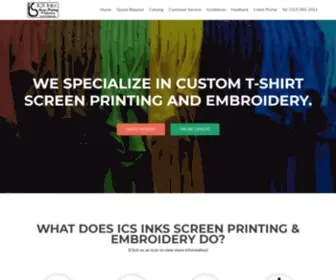 Icsinks.com(ICS Inks Screen Printing & Embroidery) Screenshot