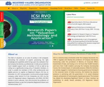 Icsirvo.in(ICSI Registered Valuers Organisation) Screenshot