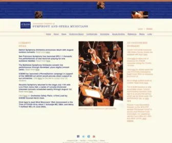 Icsom.org(International Conference of Symphony and Opera Musicians) Screenshot