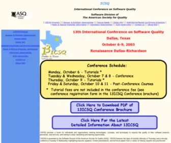 ICSQ.org(International Conference on Software Quality) Screenshot