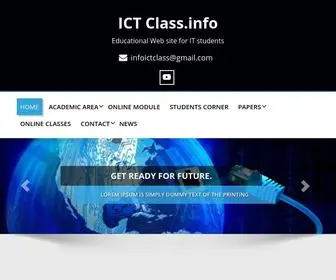 Ictclass.info(Educational Web site for IT students) Screenshot