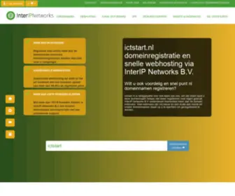 Ictstart.nl(Domeinnaam registreren Bekijk alle domein extensies en registreer uw domeinnaam makkelijk en snel via InterIP) Screenshot